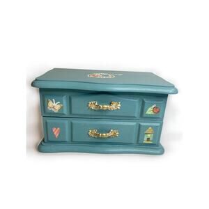 Tabletop Jewelry Box Spring Theme Decals 4.25"h x 7.5"l x 4.5"d